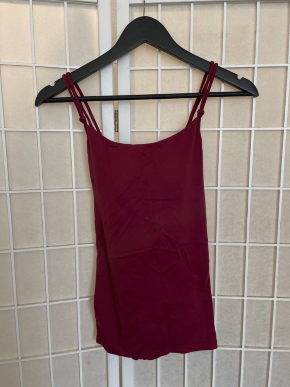 Workout long top backless built in bra Large